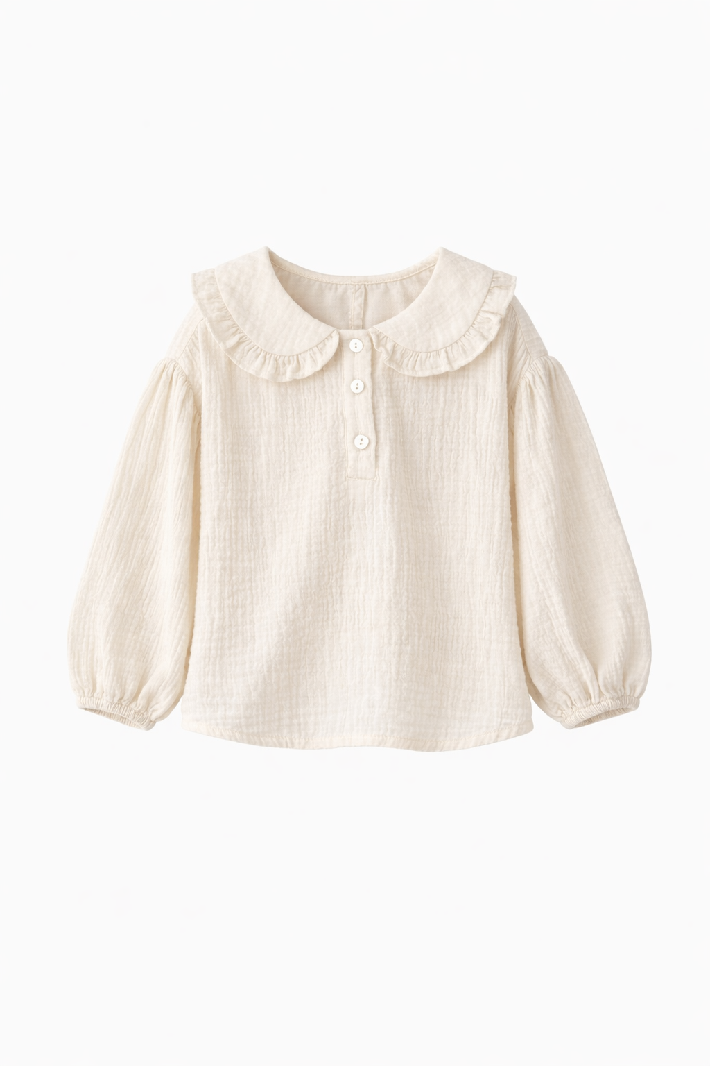 Cotton Crème Gauze Top