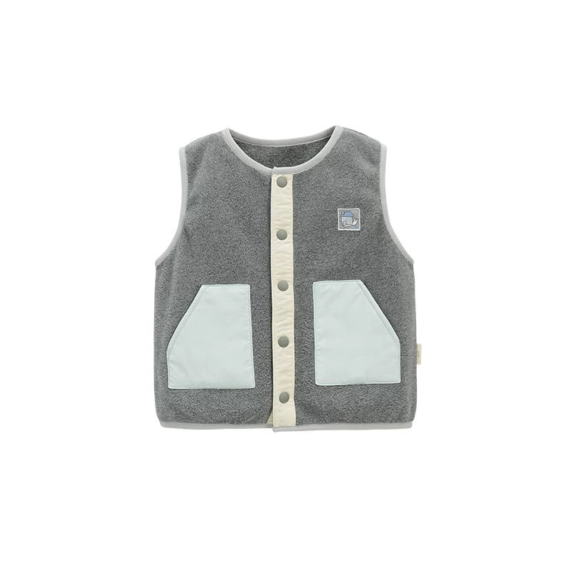 Everyday Layer Snap Vest Soft Grey