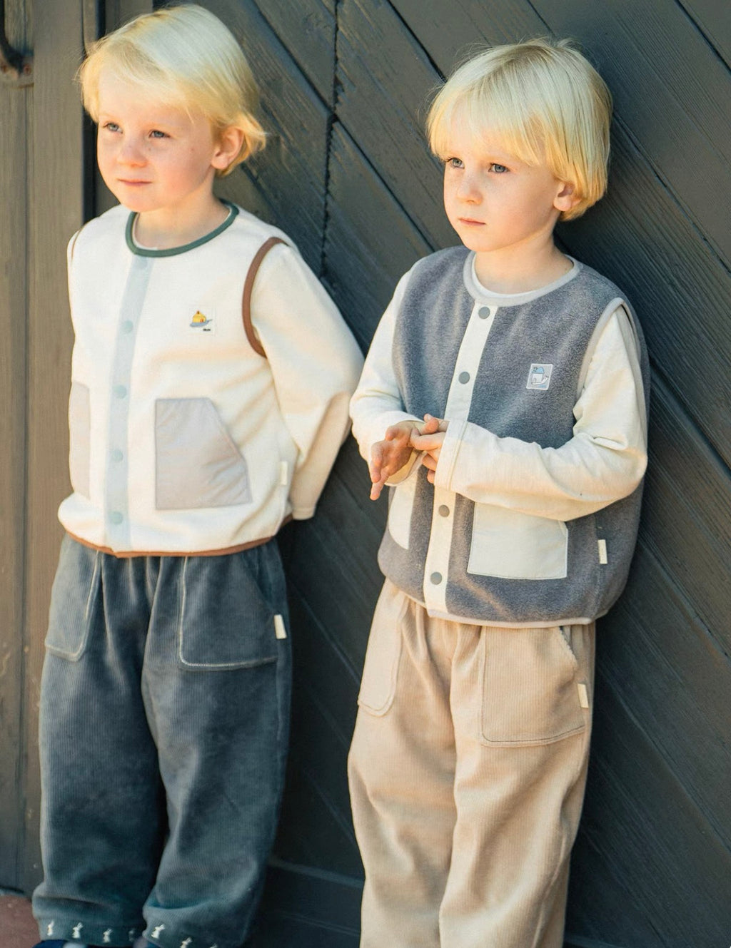 Everyday Layer Snap Vest Warm Cream