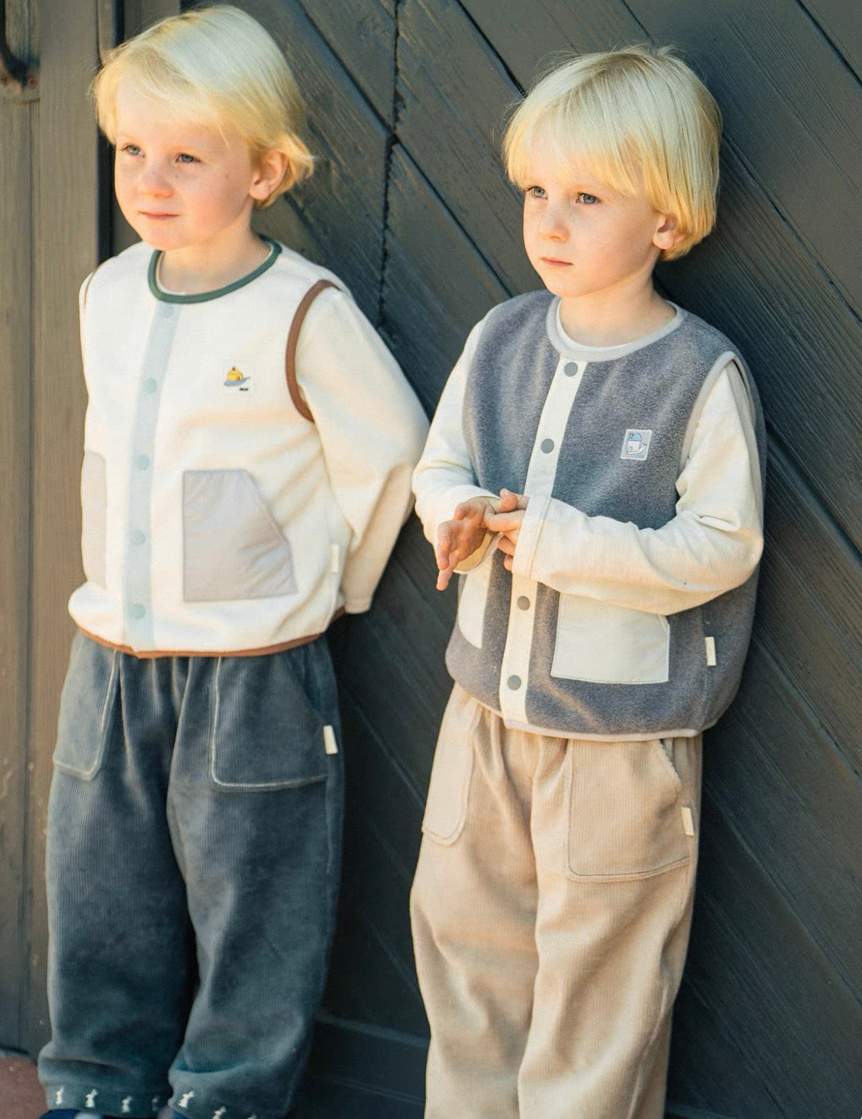 Everyday Layer Snap Vest Warm Cream