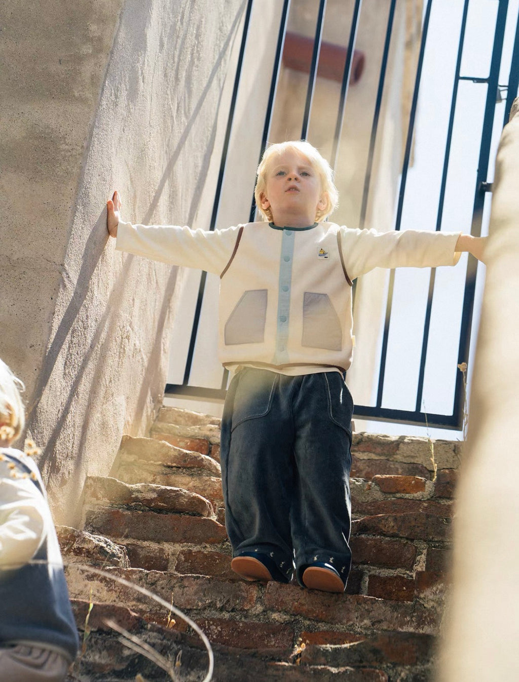 Everyday Layer Snap Vest Warm Cream