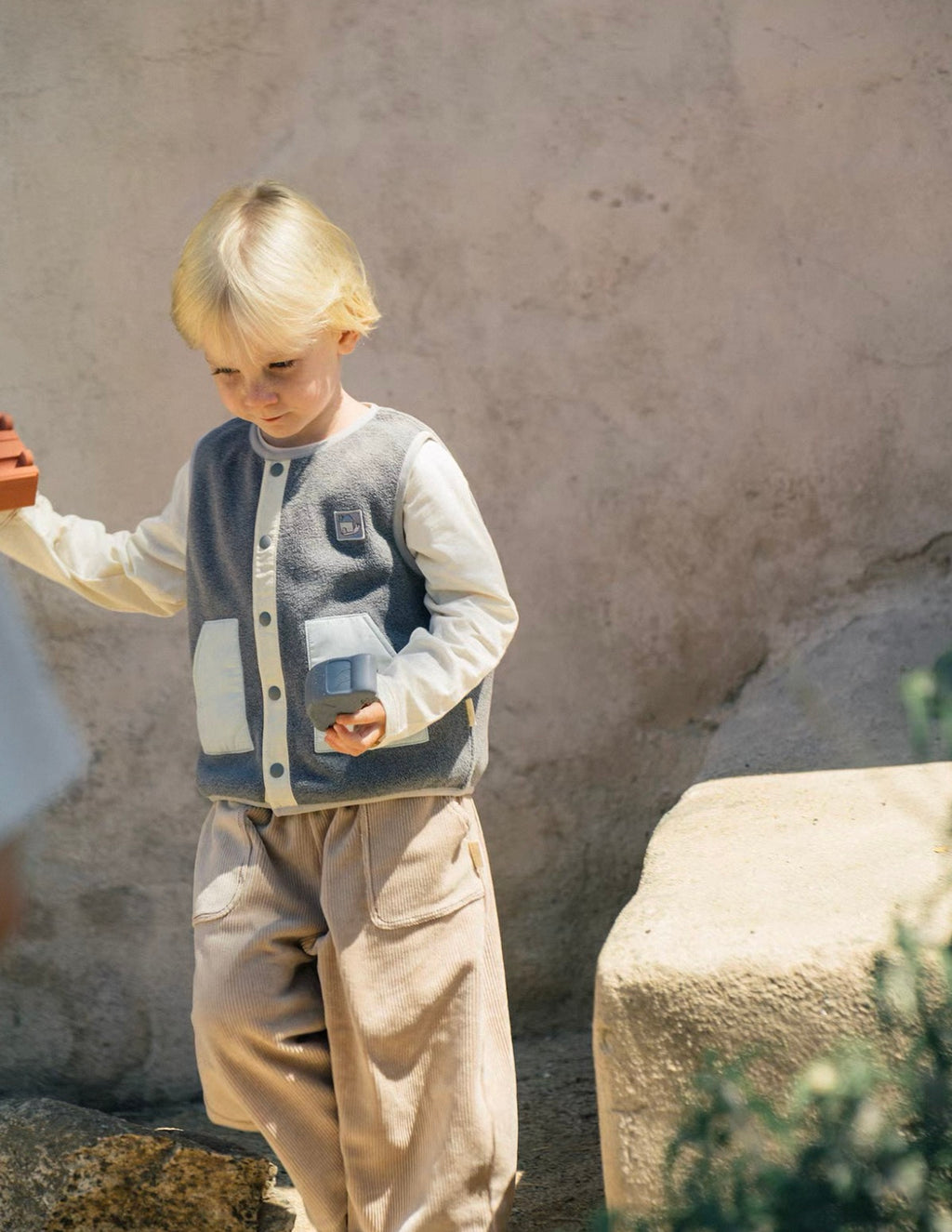 Everyday Layer Snap Vest Soft Grey