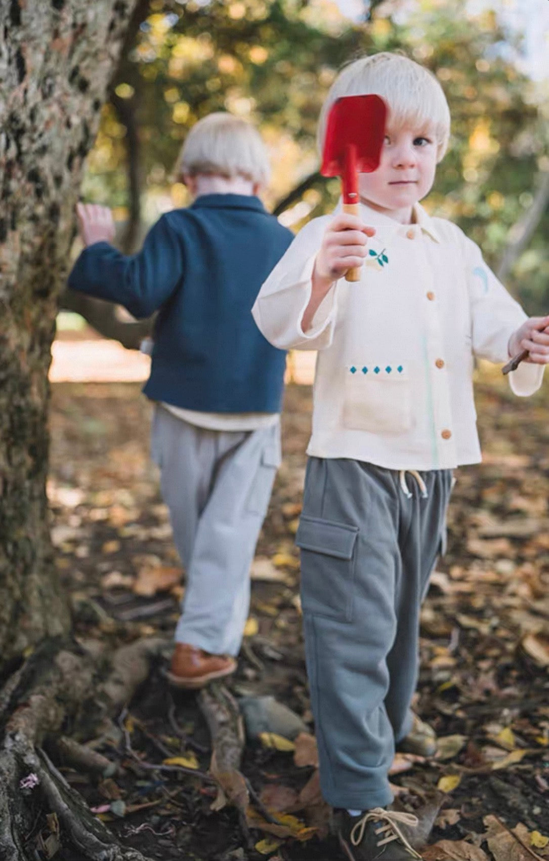 Quiet Garden Button Jacket Deep Navy