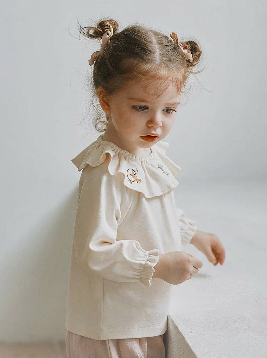 Cotton Bloom Collar Top