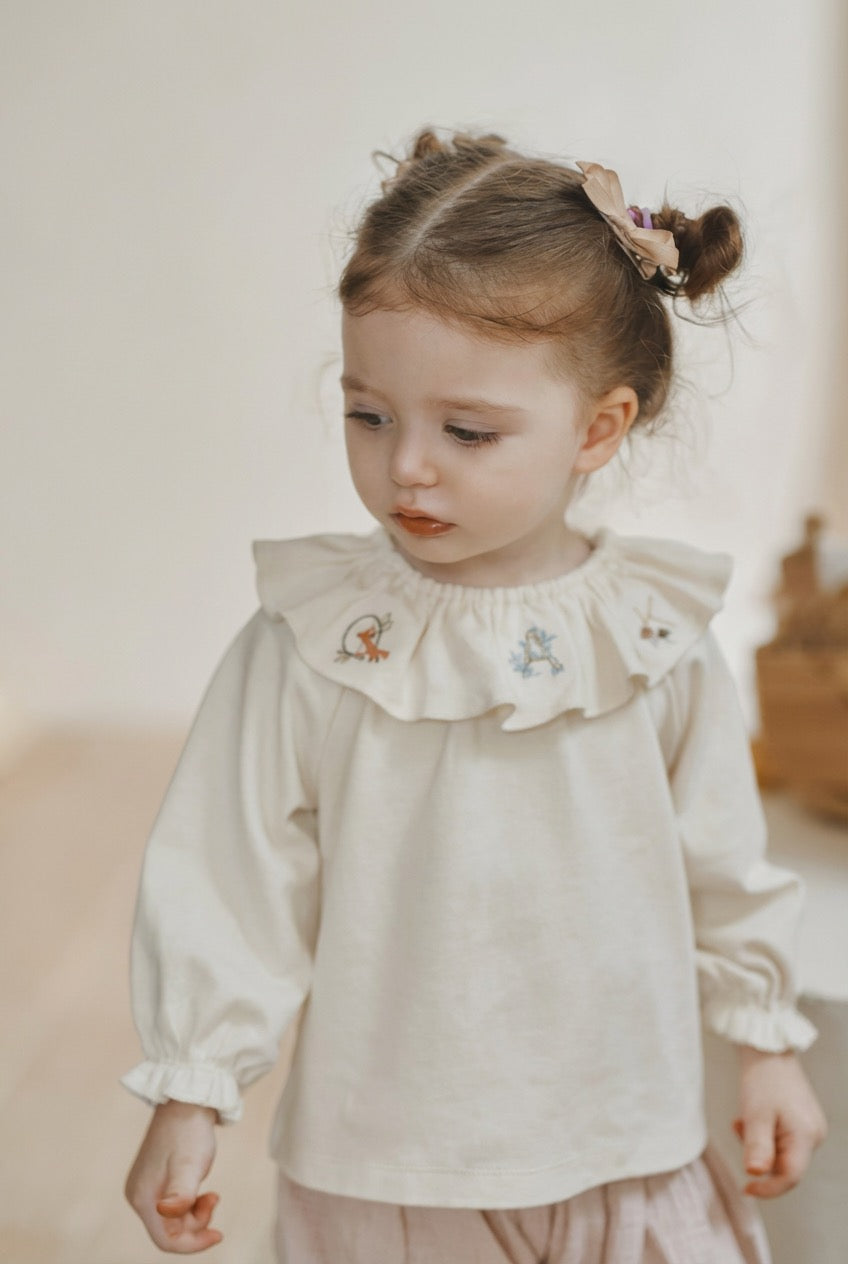 Cotton Bloom Collar Top