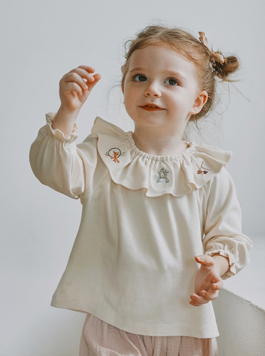 Cotton Bloom Collar Top